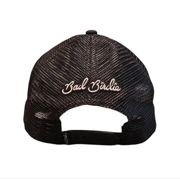 BAD BIRDIE LOGO SNAPBACK TRUCKER HAT. BLACK. - Picture 3 of 8